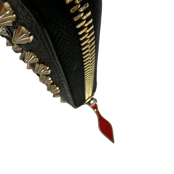 Christian Louboutin Long Wallet Studs Spikes Panettone  Zip Around